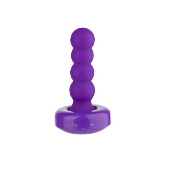 Flexible Ribbed Vibrating Butt Plug - 4.5Inch