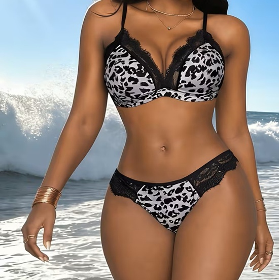 Leopard Print Lingerie Set